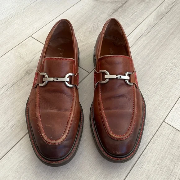 Donald J. Pliner -Alvino Brown Leather Loafer 9 Rare Men main image 4